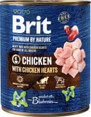 Brit Brit Premium By Nature Chicken & Hearts Konzerva 800G