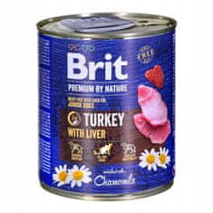 Brit Brit Premium By Nature Turkey & Liver Junior Konzerva 800G