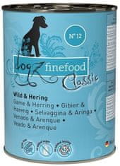 4DOG Dogz Finefood Classic N.12 Zvěřina A Sleď Konzerva 400G