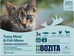 Bozita Cat Multibox S Masem A Rybami V Omáčce Sáček 12X85G