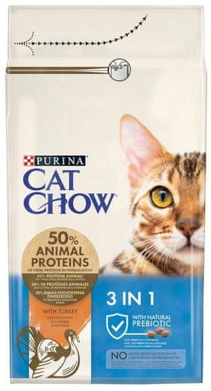 Purina Cat Chow Purina Cat Chow 3In1 S Krůtím Masem 1,5Kg