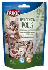 Trixie Premio Fish Chicken Rolls - Kroužky S Kuřecím Masem A Lososem [42702]