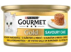 Gourmet Gold Savoury Cake S Kuřecím Masem A Mrkví 85G