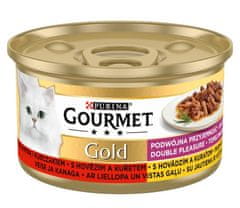 Gourmet Gold Hovězí A Kuře V Omáčce 85G