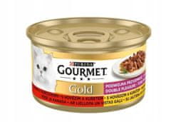 Gourmet Gold Hovězí A Kuře V Omáčce 85G