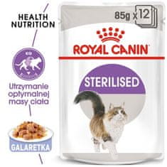 Royal Canin  Sterilised V Želé Krmivo Pro Dospělé Kočky, Steril