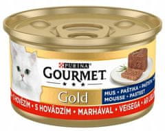 Gourmet Gold Mus S Hovězím 85G