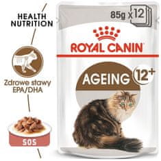 Royal Canin  Ageing +12 Krmivo Mokré V Omáčce Pro Zralé Kočky Sáček 85