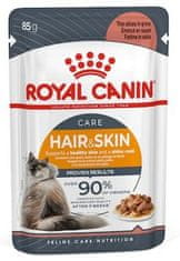 Royal Canin  Hair & Skin Care V Omáčce Krmivo Pro Dospělé Kočky, Zdravé