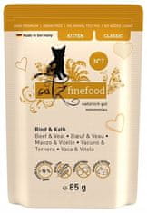 Catz finefood  Classic Kitten N.07 Hovězí A Telecí Sáček 85G