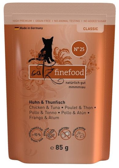 Catz finefood  Classic N.25 Kuře A Tuňák Sáček 85G