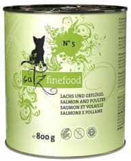 Catz finefood  Classic N.05 Losos A Drůbež Konzerva 800G