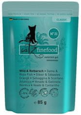 Catz finefood  Classic N.21 Zvěřina A Okouník Sáček 85G