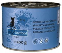 Catz finefood  Classic N.17 Drůbež A Krevety Konzerva 200G