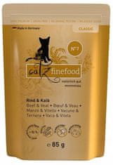 Catz finefood  Classic N.07 Hovězí A Telecí Sáček 85G