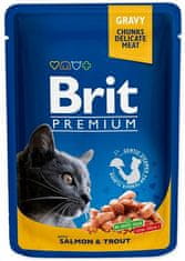 Brit Premium Cat Adult Losos + Pstruh Sáček 100G