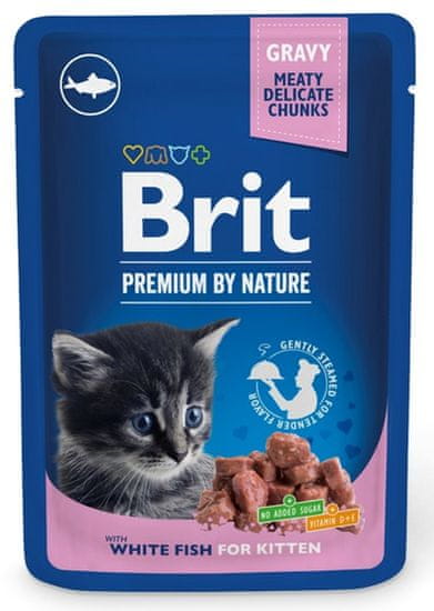 Brit Premium By Nature Cat Kitten White Fish Omáčka Sáček 100G