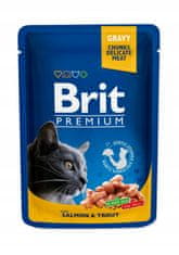 Brit Premium Cat Adult Losos + Pstruh Sáček 100G