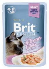Brit Premium Cat Sterilizované Filety S Lososovou Omáčkou Sáček 85G