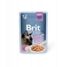 Brit Premium Cat Sterilizované Filety S Lososovou Omáčkou Sáček 85G