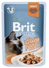 Brit Premium Cat Fillets With Turkey Omáčka Sáček 85G