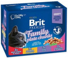 Brit Premium Cat Adult Multipack Sáčky 12X100G