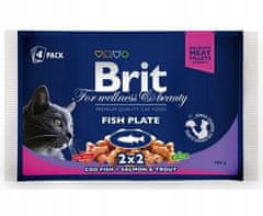 Brit Premium Cat Adult Fish Plate Sáčky 4X100G