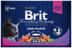 Brit Premium Cat Adult Fish Plate Sáčky 4X100G