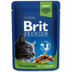 Brit Premium Cat Adult Kuře Sterilised Sáček 100G