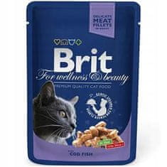 Brit Premium Cat Adult Cod Fish Treska Sáček 100G