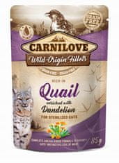 Carnilove Cat Quail & Dandelion Sterilised - Křepelka A Pampeliška Sáček