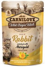 Carnilove Cat Rabbit & Marigold Kitten - Králík A Měsíček Sáček 85G