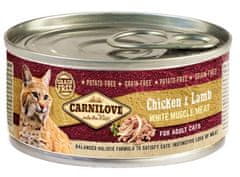 Carnilove Cat Chicken & Lamb - Kuřecí A Jehněčí Konzerva 100G