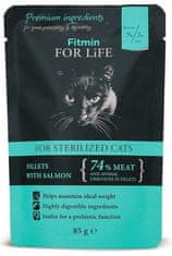 Fitmin Cat For Life Adult Sterilised Salmon Sáček 85G