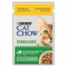 Purina Cat Chow  Chow Sterilised Kuřecí Sáček 85G