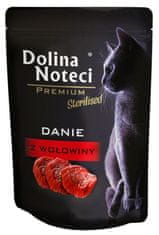 DOLINA NOTECI  Premium Kočka Sterilised Jídlo Z Hovězího Masa Sáček 85G