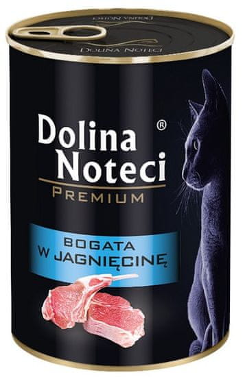 DOLINA NOTECI Premium Kočka Bohatá Na Jehněčí Konzerva 400G