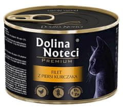 DOLINA NOTECI  Premium Kočka Filet Z Kuřecích Prsou Konzerva 185G