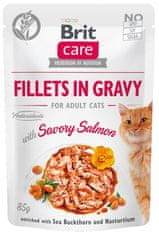 Brit Care Cat Fillets In Gravy Savory Salmon Sáček 85G