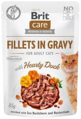 Brit Care Cat Fillets In Gravy Hearty Duck Sáček 85G