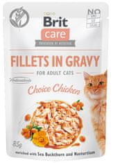 Brit Care Cat Filety V Gravy Choice Kuřecí Sáček 85G