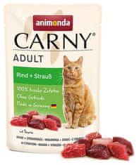 ALL FOR CATS Animonda Carny Adult Hovězí + Pštros Sáček 85G