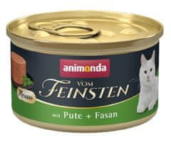 ALL FOR CATS Animonda Vom Feinsten Cat Adult Mus Krůta + Bažant Plechovka 85G