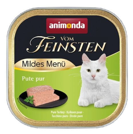 ALL FOR CATS Animonda Vom Feinsten Mildes Menu S Krůtím Masem Tác 100G