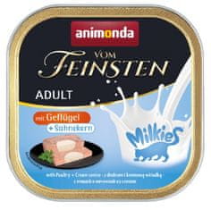 ALL FOR CATS Animonda Vom Feinsten Milkies Cat Drůbež + Omáčka Krémový Tác 100G