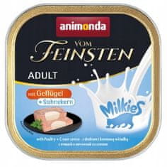 ALL FOR CATS Animonda Vom Feinsten Milkies Cat Drůbež + Omáčka Krémový Tác 100G