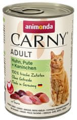 ALL FOR CATS Animonda Carny Adult Kuře, Krůta + Králík Konzerva 400G