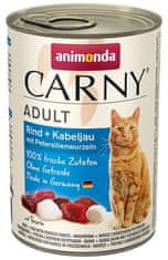 ALL FOR CATS Animonda Carny Adult Hovězí, Treska + Kořen Petržele Konzerva 400G