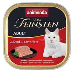 ALL FOR CATS Animonda Vom Feinsten Cat Adult S Hovězím Masem A Bramborami Tác 100G