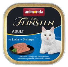 ALL FOR CATS Animonda Vom Feinsten Cat Adult S Lososem A Krevetami Tác 100G